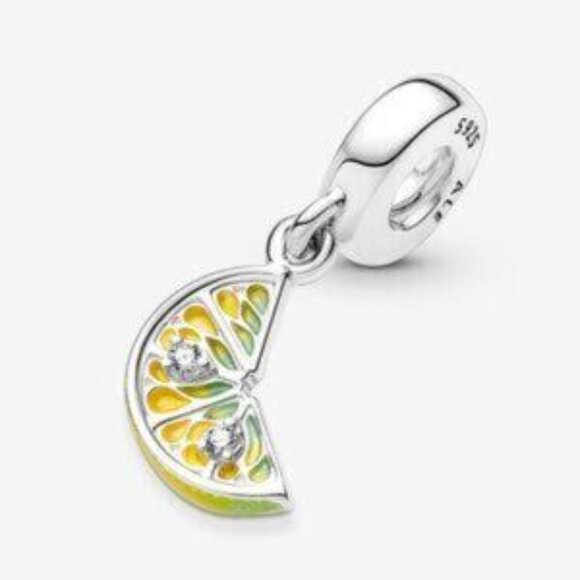 Authentic Pandora Lemon Slice Sparkling Fruit Dangle Charm - Picture 4 of 5